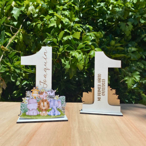 Número o inicial en fibro plus doble