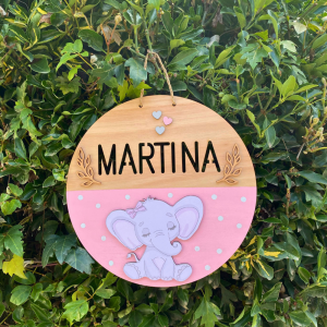 Cartel con nombre calado y temática a elección