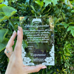 Invitación en acrílico