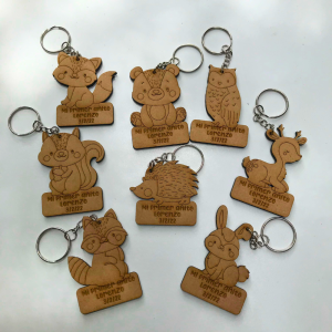 Imanes y llaveros en mdf natural