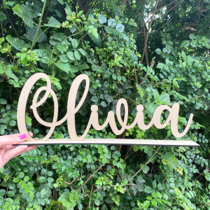 Nombre en mdf natural 50cm
