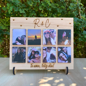 Cuadrito con fotos y frase