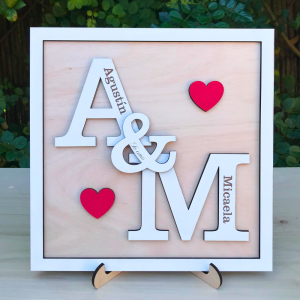 Cuadro con iniciales