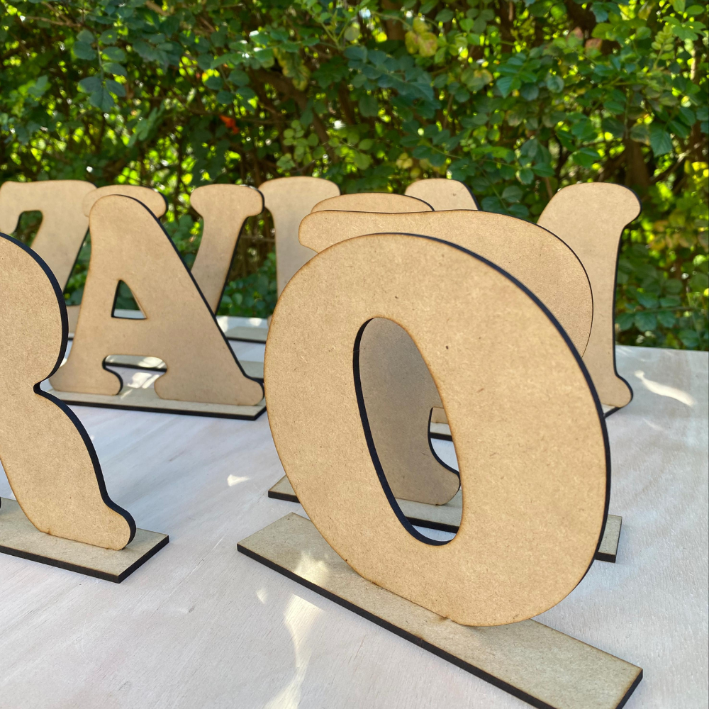 Letras con base en mdf natural - Imagen 4