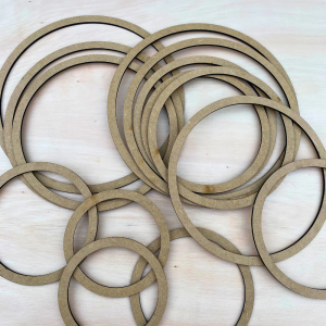 Aros en mdf natural