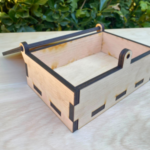 Caja margarita con grabado personalizado