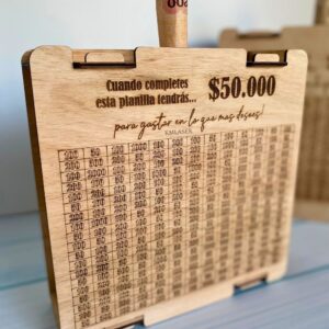 Alcancía con frase personalizada 50.000 y 20.000
