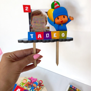 Cake topper a color con foto